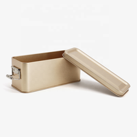 Boîte en métal personnalisée de qualité alimentaire pour biscuits au beurre avec couvercle pour la cuisson de gâteaux, biscuits, chocolats, bonbons, fer blanc