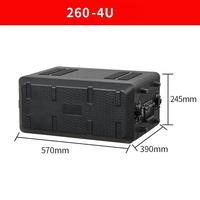 Flight case en plastique PE pour mixeur audio, rack d'enceintes, boîte à outils, espace 4U, boîte de rangement pour amplificateur et équipement de scène