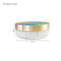 Vente en gros d'étuis à coussin d'air ronds en plastique de luxe à deux couches avec miroir pour crème BB/CC et blush, couleurs et logo personnalisés