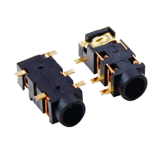5-Pin Female Audio Jack Adapter 3.5mm Copper Pin Socket for Phones Earphones 1.5A Rated Current 4P Electrical Connector