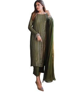 Eid Ramzan Special Salwar Kameez Readymade, Kurta droite pakistanaise personnalisable avec pantalon, tenue traditionnelle indienne pour femmes - Product Image 1