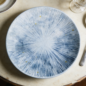 Assiettes <span class=keywords><strong>de</strong></span> service peu profondes élégantes en <span class=keywords><strong>porcelaine</strong></span> réactive LovingHome, design nordique, 8 pouces, pour restaurant, apéritifs et dîner - Product Image 2