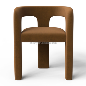Juego de Comedor de Mesa y Sillas, Mesa de Comedor Moderna con Sillones de Diseño de Respaldo Abierto y Sillas de Tela <span class=keywords><strong>para</strong></span> Cocina - Product Image 6