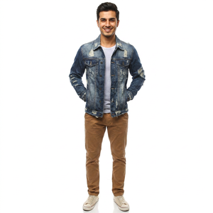 Offre Spéciale hiver grande taille hommes Denim Jean veste bonne qualité solide longue durée denim jeans vestes pour hommes de haute qualité - Product Image 1