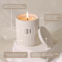 C & H Vase en céramique vide de luxe moderne personnalisé Pots à bougie parfumés et bouteille diffuseur de roseaux pour bougie