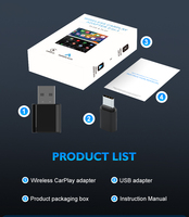 CP23 2in1 Carplay sans fil pour voiture de luxe, adaptateur Carplay sans fil, plug and play, Carplay Android Auto, accessoires de voiture