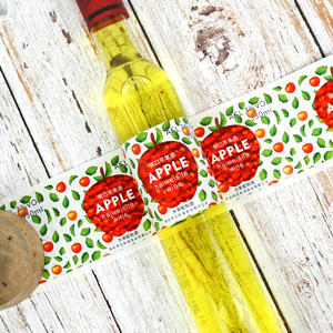 Rouleau d'étiquettes en papier enduit personnalisé, estampage à <span class=keywords><strong>chaud</strong></span>, impression couleur complète, autocollant permanent pour les boissons aromatisées au vin de fruits - Product Image 4
