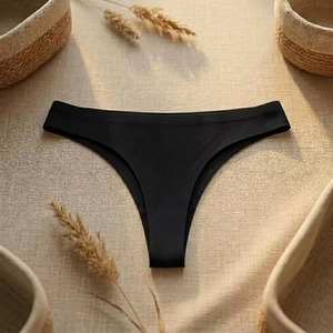Slip <span class=keywords><strong>sexy</strong></span> a 3 pezzi in maglia tinta unita, stile perizoma, comodi e alla moda, per ragazze - Offerta imperdibile - Product Image 3
