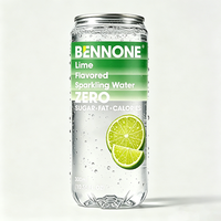 Boisson gazeuse aromatisée au café BENNONE sans sucre, sans gras, sans calories, en canette de 300 ml