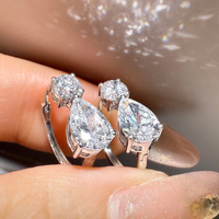 1 karaat briljant geslepen laboratorium gekweekte diamant mini cirkel oorbellen PT950 unisex IGI gecertificeerd Valentijnsdag verjaardag jubileum cadeau
