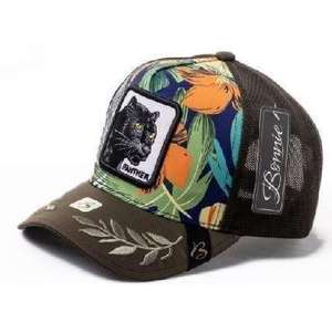 Cappello Trucker Bonnie a 6 Pannelli, Regolabile, in Rete, con Ricamo, Stile Street, Unisex, per Primavera Estate, Casual - Product Image 1