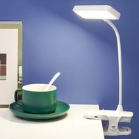 Lampe de bureau LED rechargeable à clipser de haute qualité, 3 températures de couleur, 500 mAh, 800 mAh, lampe de table LED pour la lecture