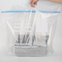 Sacs refermables transparents en PE avec fermeture éclair, vente en gros d'usine, pour chaussettes et vêtements transfrontaliers, avec étiquette d'avertissement de sécurité enfant