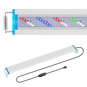 USB controllato LED <span class=keywords><strong>acquario</strong></span> luce rettangolare di plastica staffa sei-fila per serbatoio di erba paesaggio di illuminazione sicura per uso soggiorno - Product Image 1