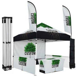 High Impact 3x3m Exhibition Canopy Custom Full Logo Printed Waterproof 600D Oxford <b>Heavy</b> <b>Duty</b> Aluminum Frame Tents - Product Image 1