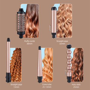 Fer à friser multifonctionnel 1,5 pouces avec têtes interchangeables, chauffe rapide, pour la maison et les voyages - Product Image 5