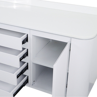 Meuble de rangement pour clinique dentaire avec évier, poste de travail et organisateur d'instruments, armoire dentaire