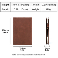 Funda para cuaderno de cuero genuino Retro B5, 100 hojas, suministros escolares de oficina de negocios hechos a mano, funda para libros con ranura para lápices