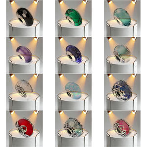 Pulsera de Plata <span class=keywords><strong>S925</strong></span> con Logo <span class=keywords><strong>Ale</strong></span>, Superficie de Río Estrellado, Cuentas de Vidrio Brillantes, Gránulos de Arena Fluida, Superficie Tallada, Cadena de Cuentas DIY - Product Image 1