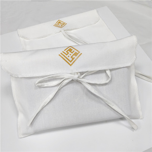 Eco Friendly Cotton <b>Envelope</b> Handbags Cloth Dust Packaging Pouch With Flap Custom Logo Printed <b>Gift</b> Packing Cotton Canvas Pouch - Product Image 4