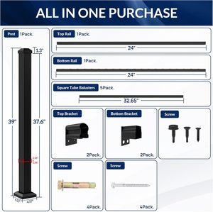 Sistema di Ringhiere <span class=keywords><strong>in</strong></span> Lega di Alluminio e Acciaio Inossidabile Personalizzabile per Balconi, Terrazze e Patio, Facile Installazione - Product Image 6