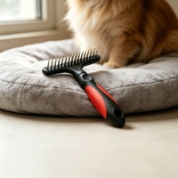 Outil de toilettage pour animaux de compagnie, peigne pour chats et chiens, brosse à double rangée de dents, brosse pour animaux de compagnie pour la perte de poils