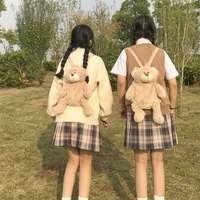 Sac à dos en peluche personnalisé en forme d'ours pour enfants et bébés