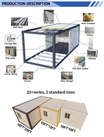 CGCH Maison Conteneur Démontable en Kit Sans Amiante, Préfabriquée, 20 Pieds, pour Bureau ou Habitation