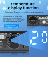 1Din Universal Car Audio LCD Time Display BT Aux 2 USB RC APP Control Car MP3 Radio Tape Recorder 12V Amplifier FM Wave Band