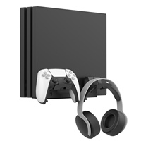 Support mural universel pour console de jeu avec 2 supports de manettes, compatible avec Ps5/ps4/xbox One/ps3, entièrement en métal