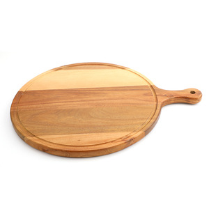Molde Redondo de Madera para Pizza con Asa, 2 cm de Grosor, 1250 g, para Uso Doméstico - Product Image 3