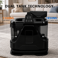 Nettoyeur de tapis 1850W, machine portable de nettoyage en profondeur à vapeur humide et sèche, nettoyeur de taches pour tissus d'ameublement, canapé et voiture