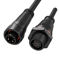 Connecteur circulaire à vis M16 10 ampères, prise étanche IP67 pour systèmes LED d'automatisation et assemblages de câbles OEM