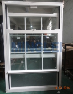 Finestre a Ghigliottina in Alluminio con Griglie Decorative Verticali Scorrevoli MINGLEI - Product Image 6