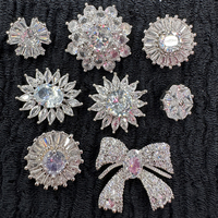 Bouton en cristal personnalisé en vrac chanceux bouton en strass coudre sur bouton en métal avec cristal de Zircon pour pull et manteau de fourrure