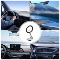 Support de téléphone de voiture magnétique rotatif à 360 ° pliable mains libres aimant puissant accessoire de montage automatique universel