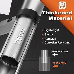 Échelle télescopique en aluminium robuste et légère, outils utilitaires <span class=keywords><strong>pour</strong></span> les travaux en extérieur, stabilisateurs, échelle pliable, outil utile - Product Image 2