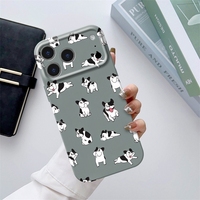 Coque de téléphone mignonne motif chiot, film rigide brillant pour iPhone 17 Pro Max 16 15 14 Air, personnalisation prise en charge