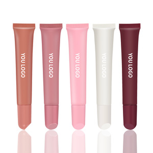 Color personalizado humedad mantequilla bálsamo labial tubo para apretar sin logotipo brillo de labios personalizado de alta calidad brillo de labios regordete personalizado - Product Image 5