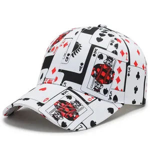 JX Men'S And Women'S Trend Elements Baseball Cap Korean Version Of Fashion Street Hipster Hat Hip Hop Poker Hat Outdoor