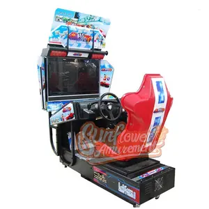 コイン式マシン32インチ電気ビデオゲームカーレーシングシミュレーターレーシングカー3Dレーシングアーケードゲーム機