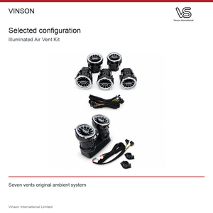 Kit de ventilación de aire iluminado para Mercedes Benz Clase C W205, siete ventilaciones, sistema ambiental original. - Product Image 1