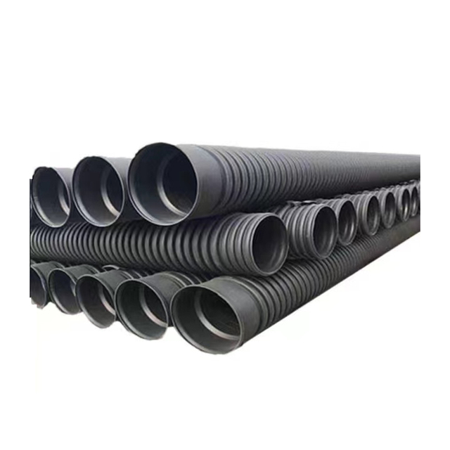 Drainage Culvert Sewage Drain Pipe Large Size DN500mm Water Double Wall Corrugated HDPE Pipe for Drainage and Sewage