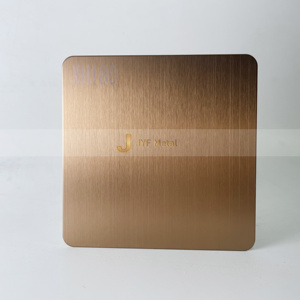 Feuille d'acier inoxydable 304 à vente chaude en usine, feuille d'acier inoxydable colorée or rose, finition brossée - Product Image 2