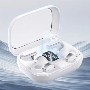 หูฟังไร้สาย 2in1 แบบหนีบหู 4 จุด พร้อมไฟ LED และหน้าจอแสดงผลดิจิตอลอัจฉริยะ - Product Image 6