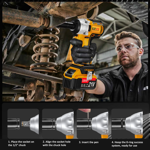 CISIVIS OEM /ODM Power Akku-Bürstenloser Schraubens chl üssel satz 350NM 1/2 Schlags ch rauber Batterie betriebener Schlags ch rauber Industrie qualität - Product Image 5
