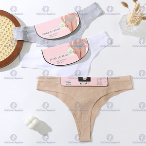Salida de fábrica Tanga con espalda en T para mujer, calzoncillos de cintura baja de 7 colores, 95% de algodón puro, estilo diario, bragas para el S-XL teñidas lisas - Product Image 4