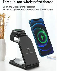 Support de charge magnétique sans fil 3-en-1 pour téléphone, montre connectée et écouteurs - Product Image 3