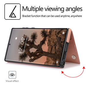Funda S22 Ultra con tarjetero, de cuero PU, con ranuras para tarjetas, cierre magnético doble, para Samsung <span class=keywords><strong>Galaxy</strong></span> S22 Ultra - Product Image 4