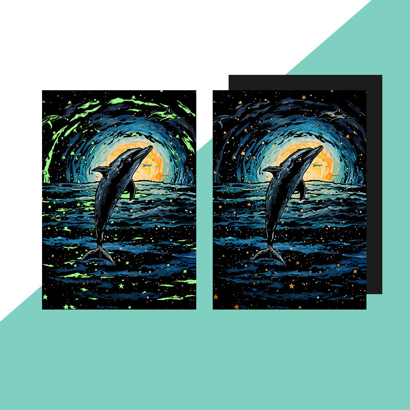 Stylo à gratter en plastique à double tête Dream Dolphin